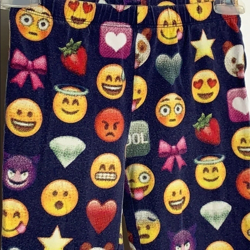 Gap Emoji Print Cotton Straight Legging medium girls casual clothing